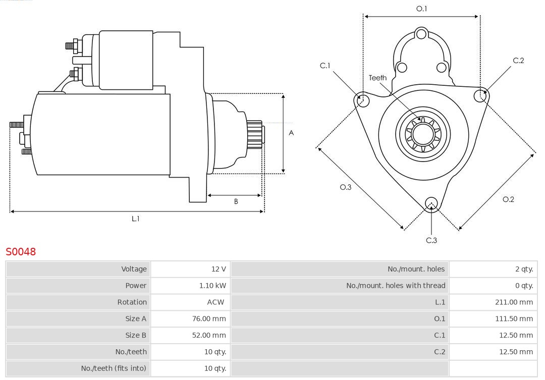 AS-PL Starter S0048