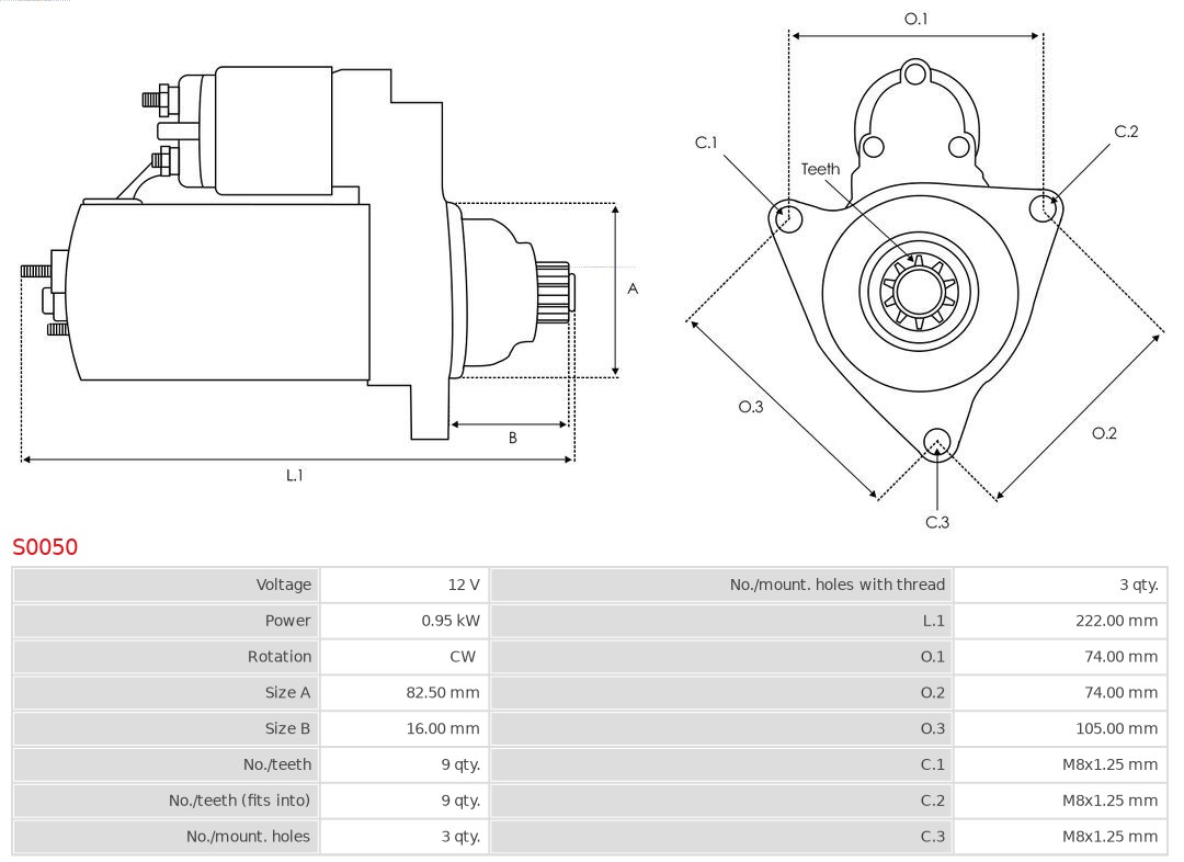 AS-PL Starter S0050