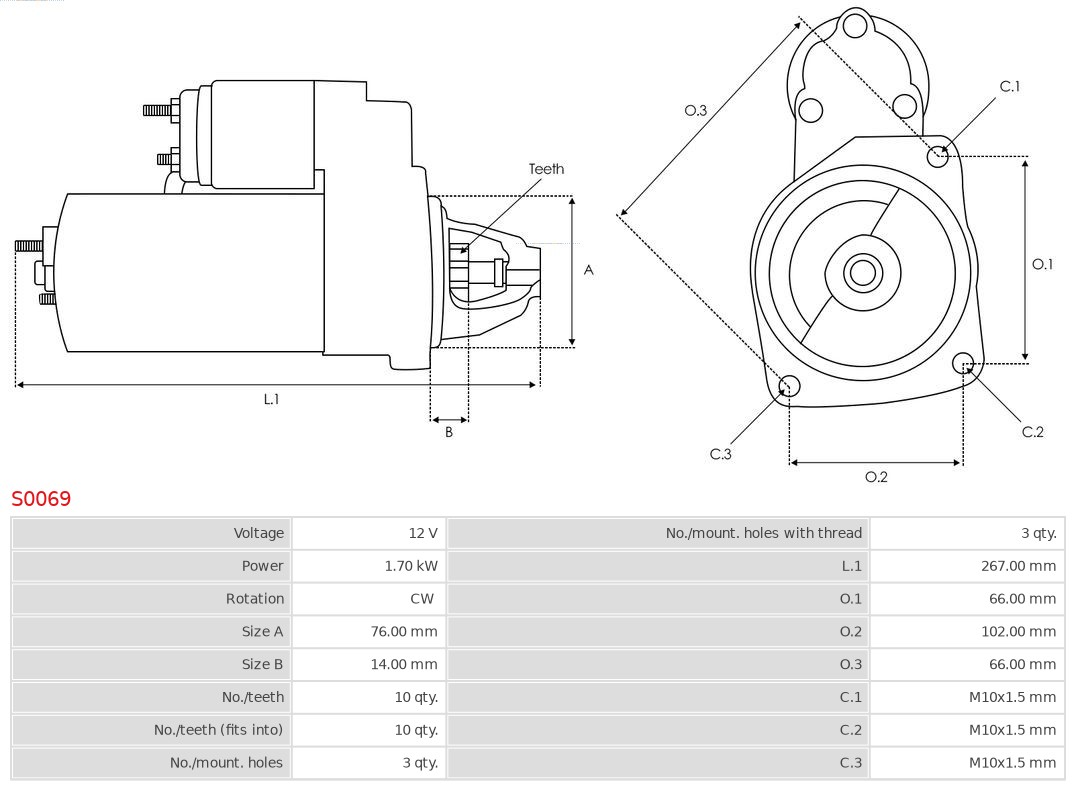 AS-PL Starter S0069