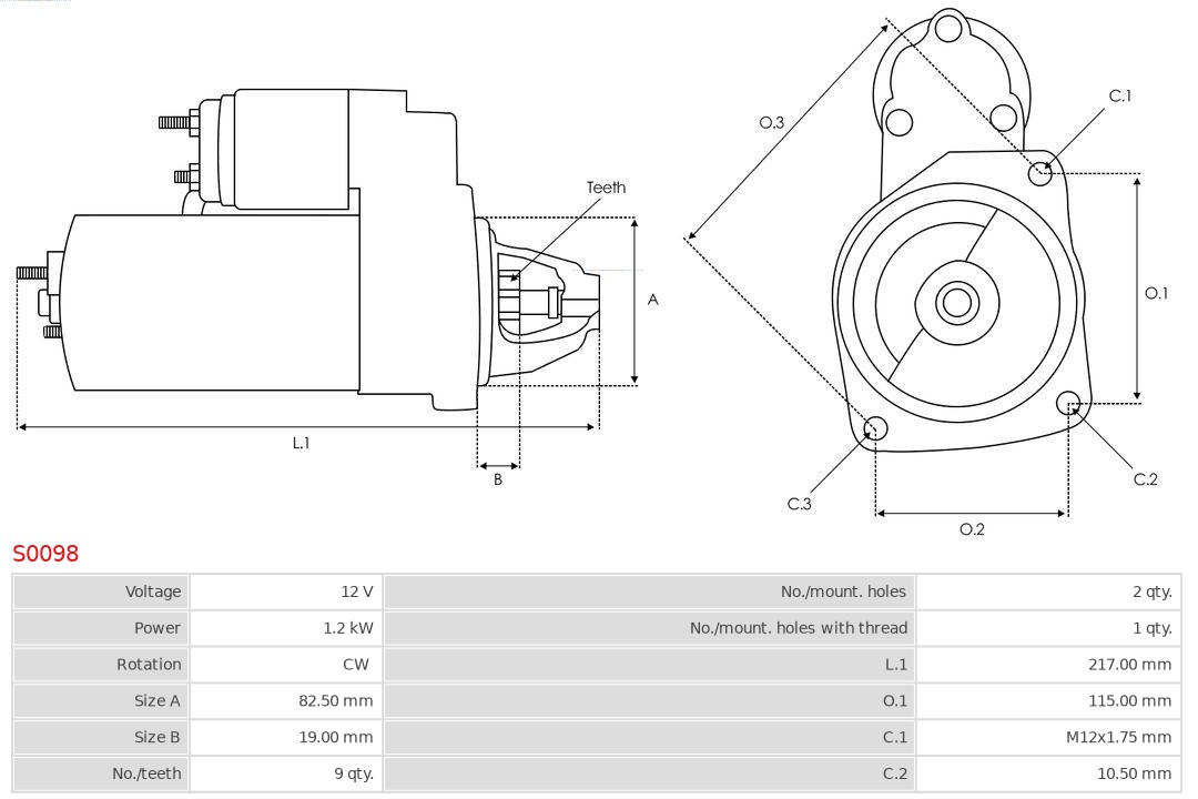 AS-PL Starter S0098