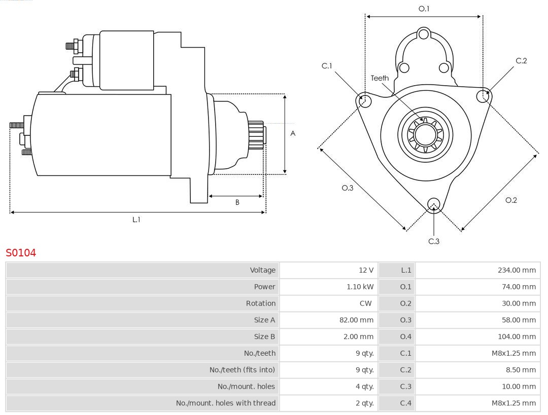 AS-PL Starter S0104