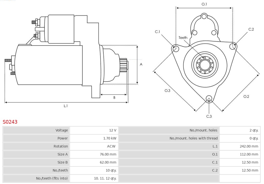 AS-PL Starter S0243