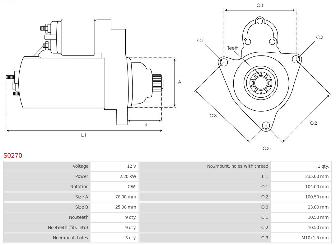 AS-PL Starter S0270