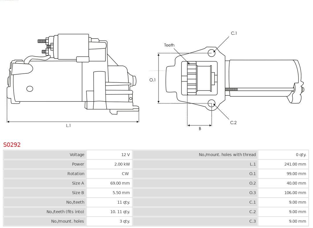 AS-PL Starter S0292