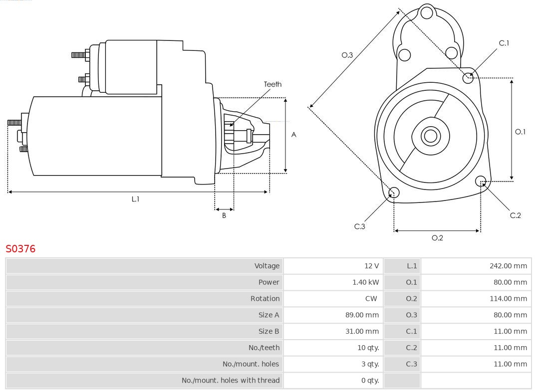 AS-PL Starter S0376