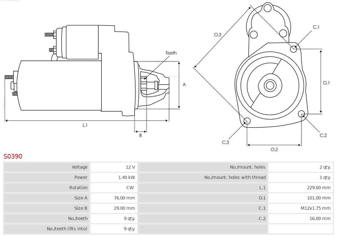 AS-PL Starter S0390