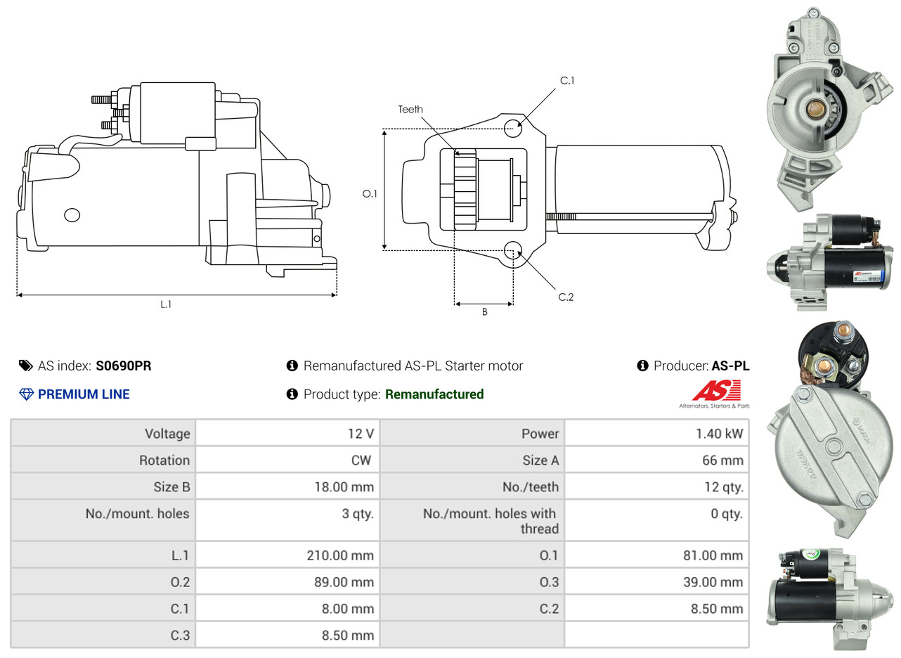AS-PL Starter S0690PR