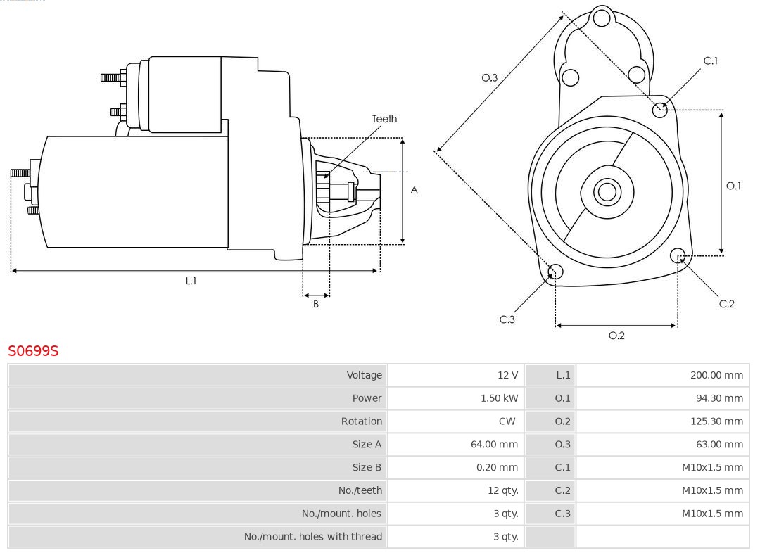 AS-PL Starter S0699S