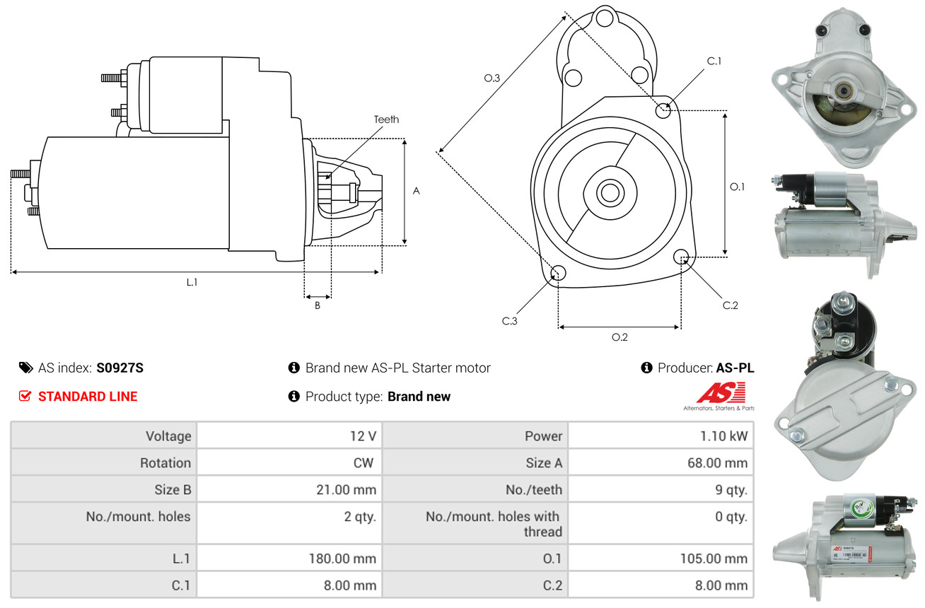 AS-PL Starter S0927S