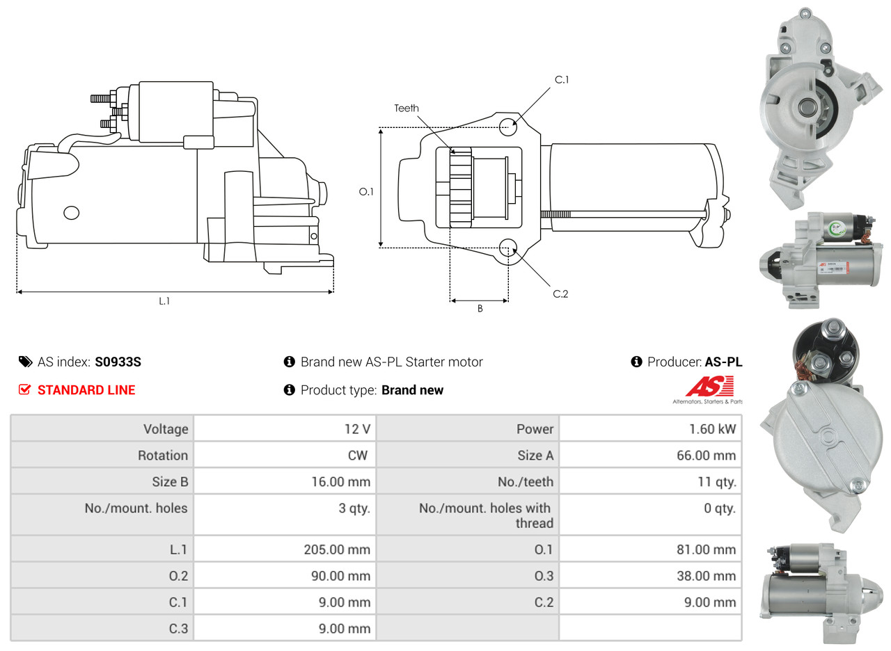 AS-PL Starter S0933S