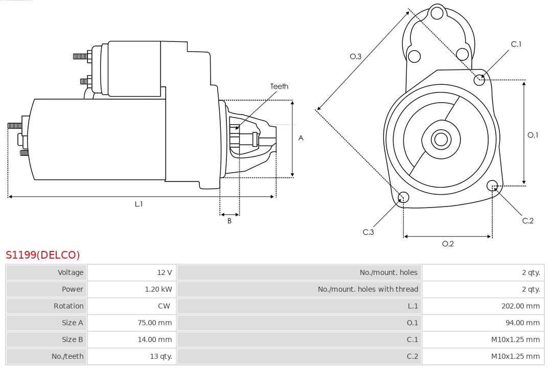 AS-PL Starter S1199(DELCO)
