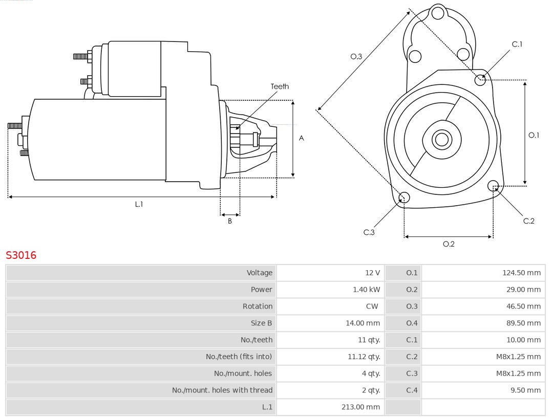 AS-PL Starter S3016