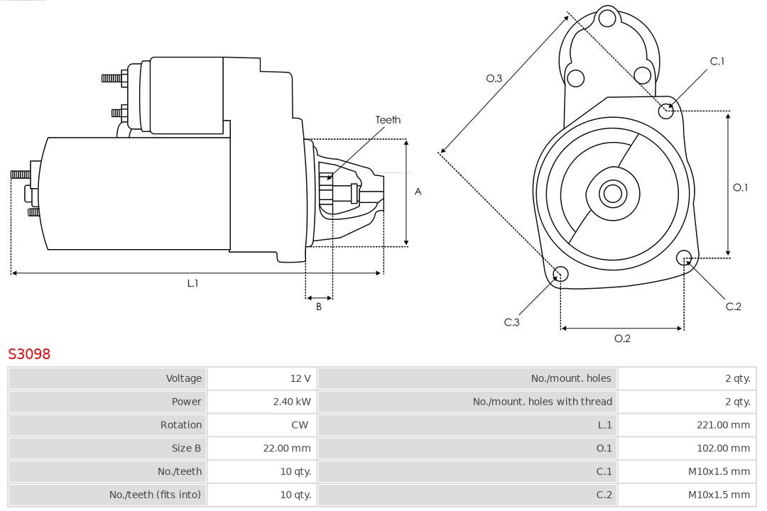 AS-PL Starter S3098