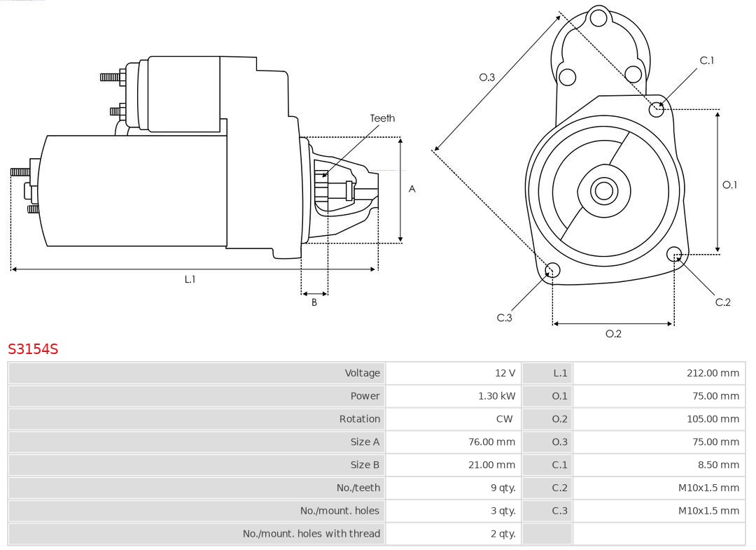 AS-PL Starter S3154S