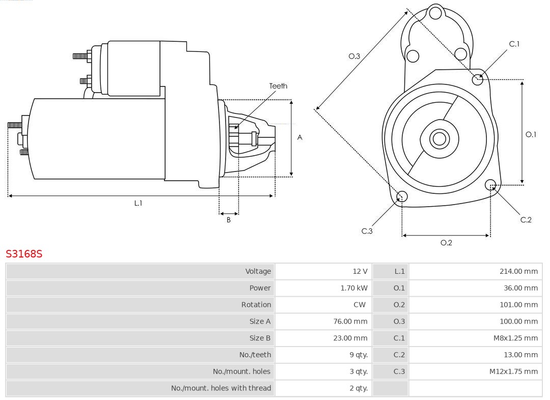 AS-PL Starter S3168S