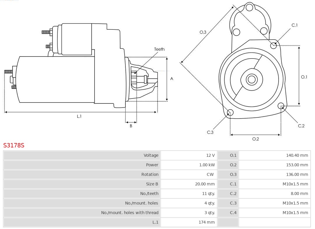 AS-PL Starter S3178S