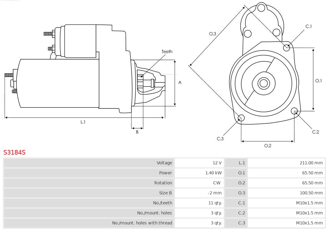 AS-PL Starter S3184S