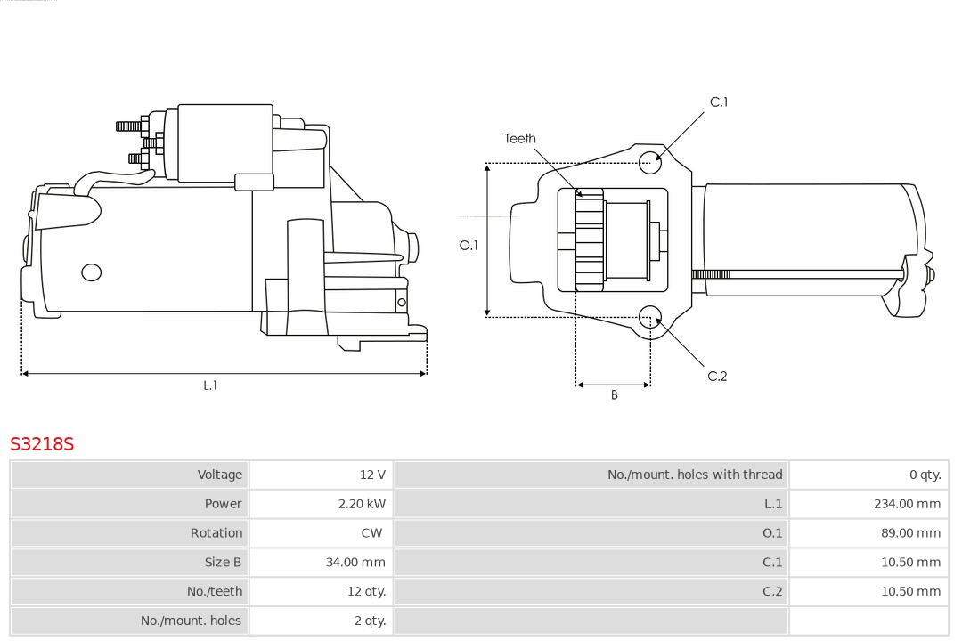 AS-PL Starter S3218S