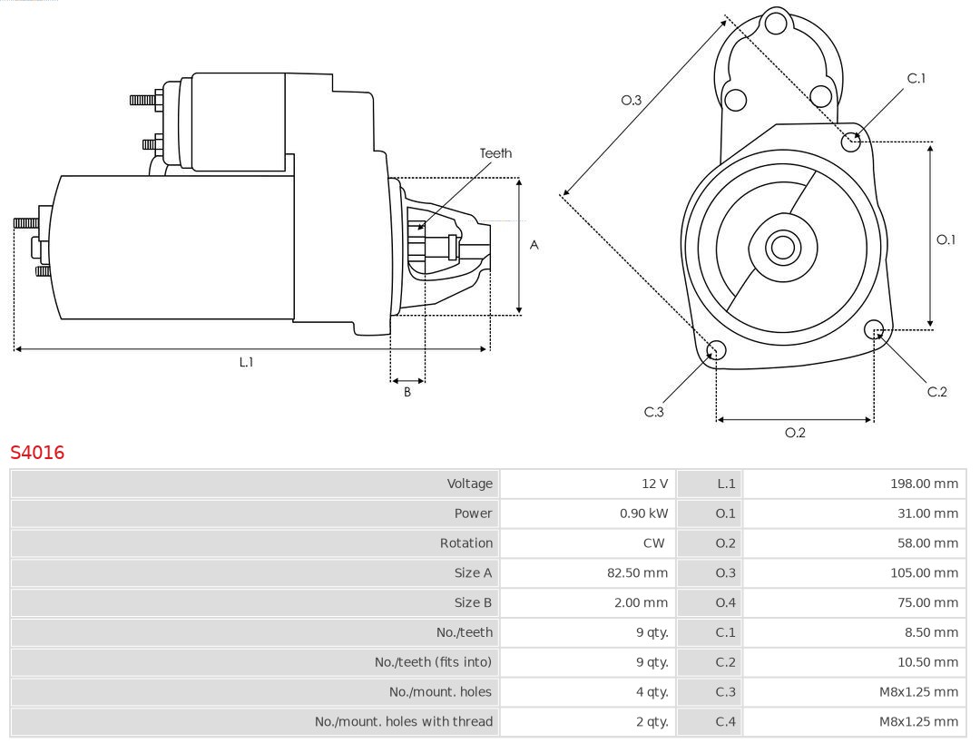 AS-PL Starter S4016