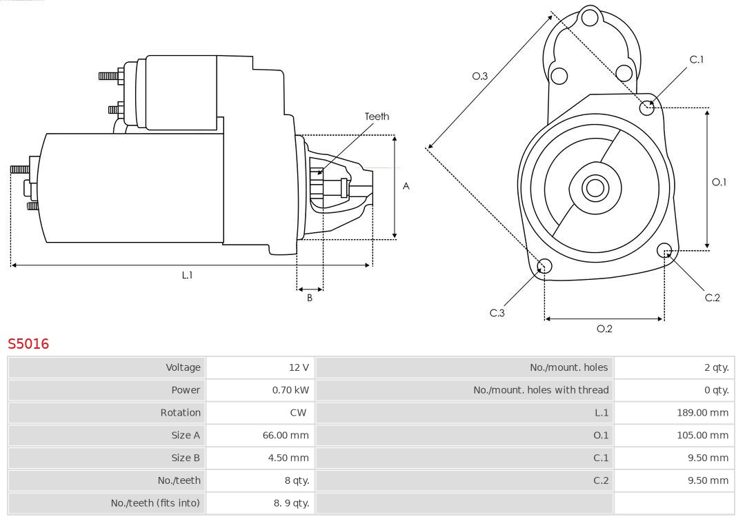 AS-PL Starter S5016