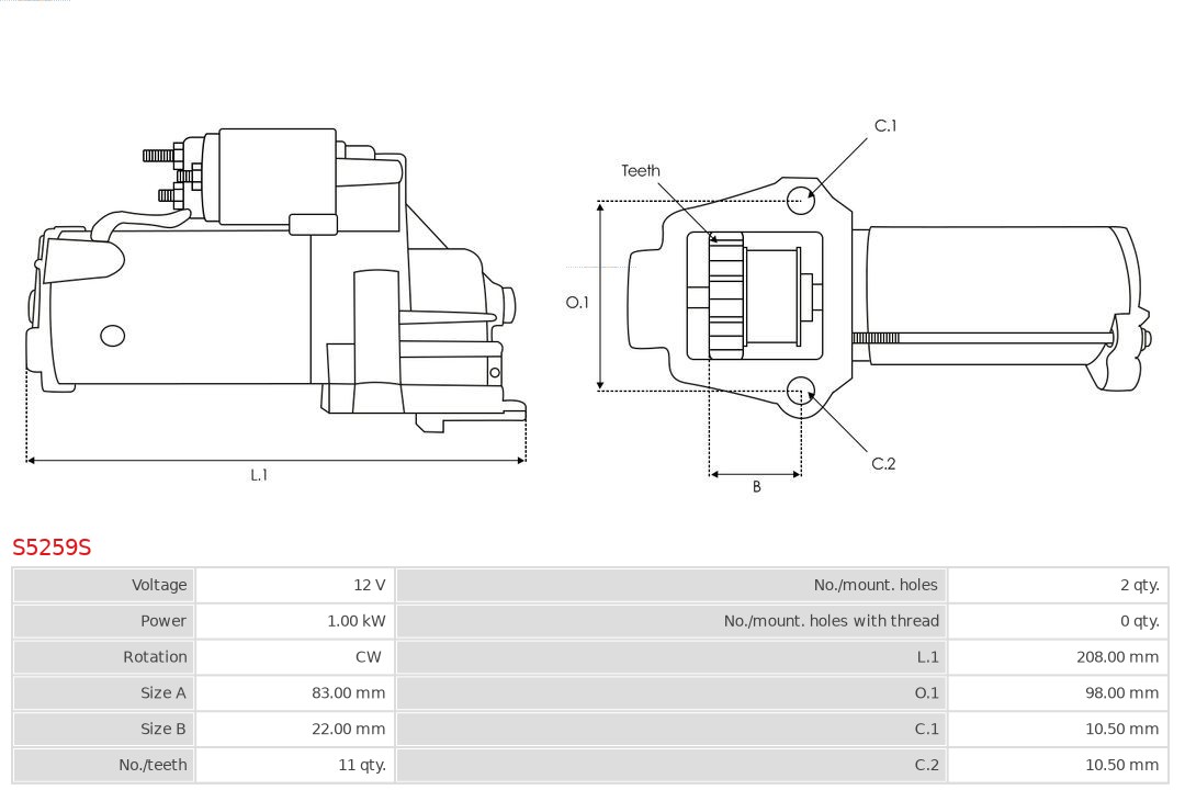 AS-PL Starter S5259S