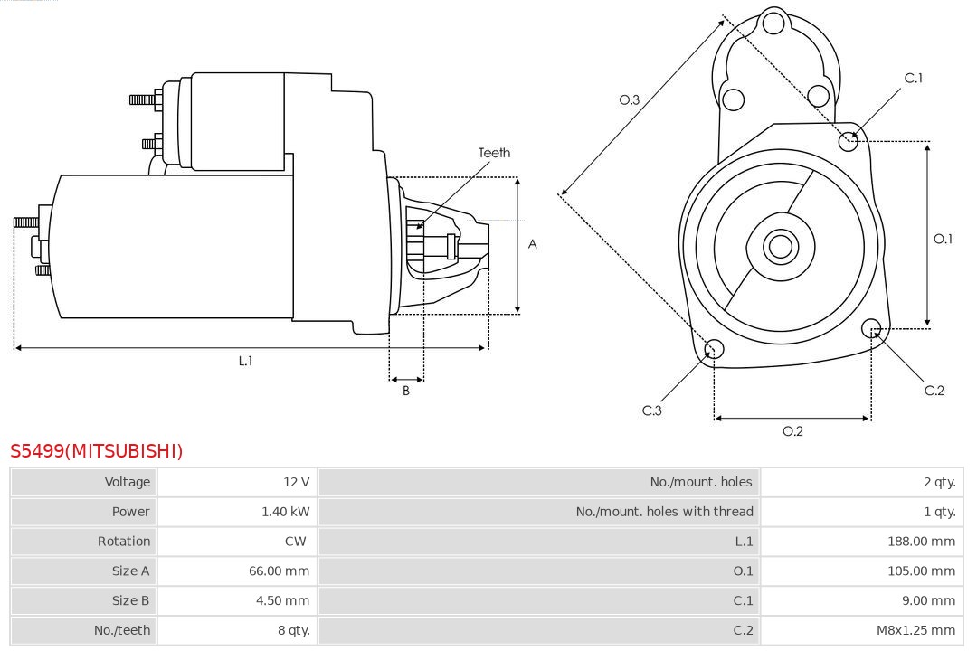 AS-PL Starter S5499(MITSUBISHI)