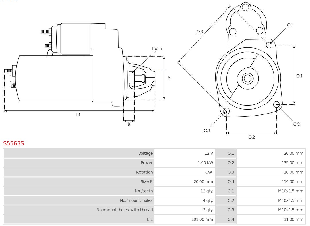 AS-PL Starter S5563S