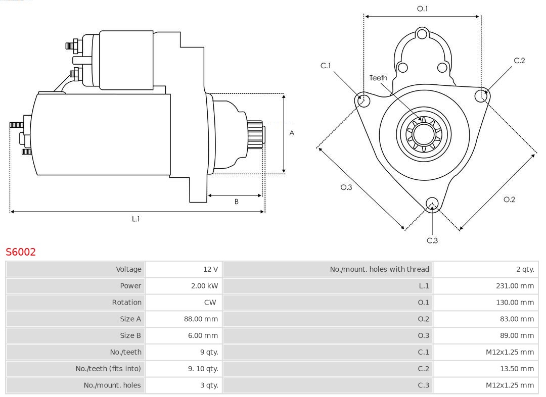 AS-PL Starter S6002