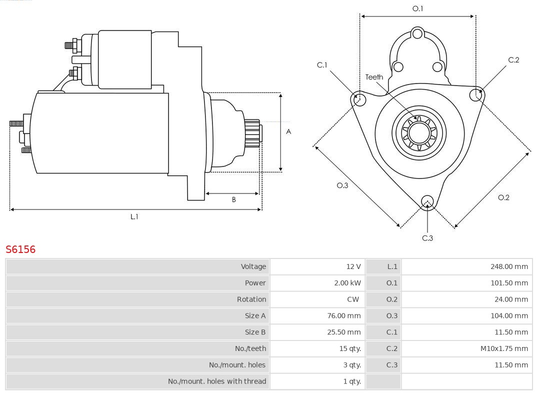 AS-PL Starter S6156