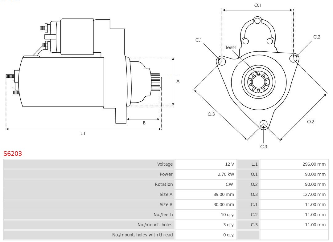 AS-PL Starter S6203
