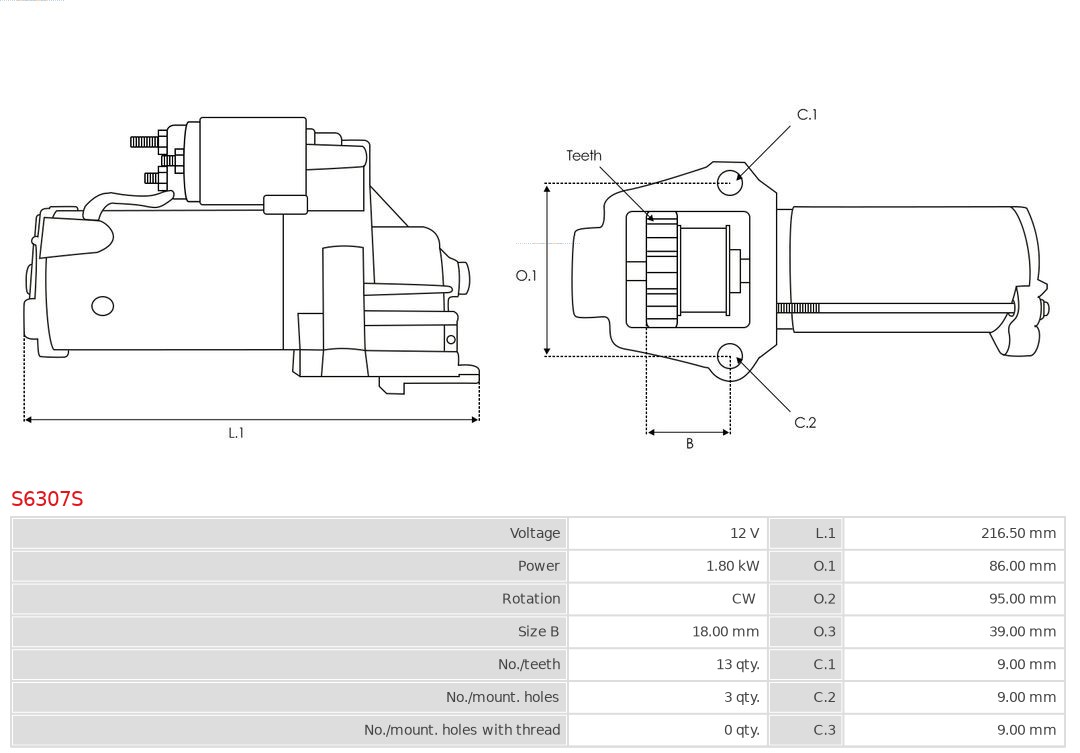 AS-PL Starter S6307S