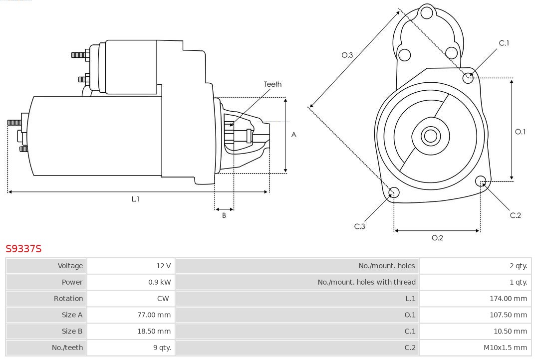 AS-PL Starter S9337S