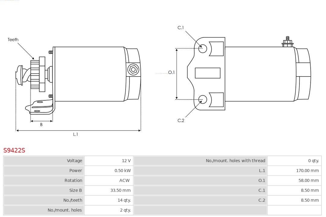 AS-PL Starter S9422S