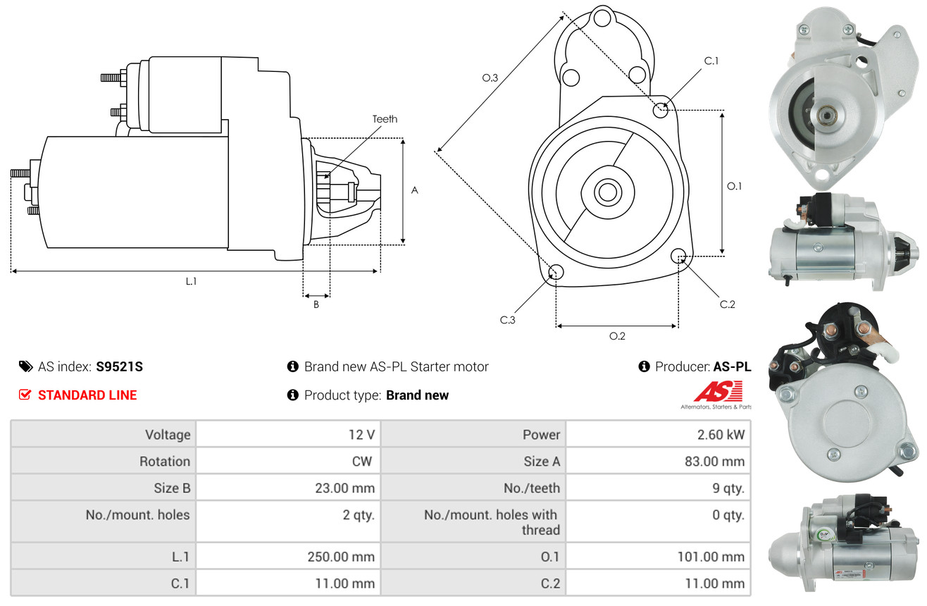 AS-PL Starter S9521S