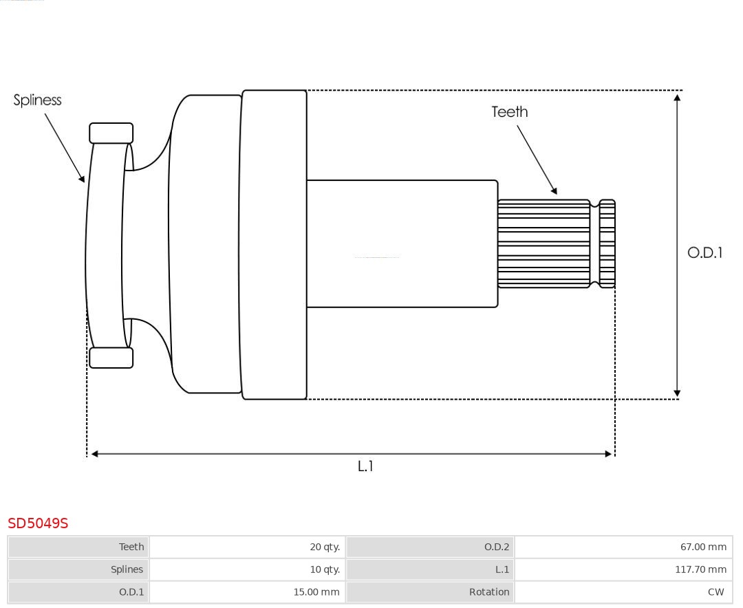 AS-PL Starter SD5049S