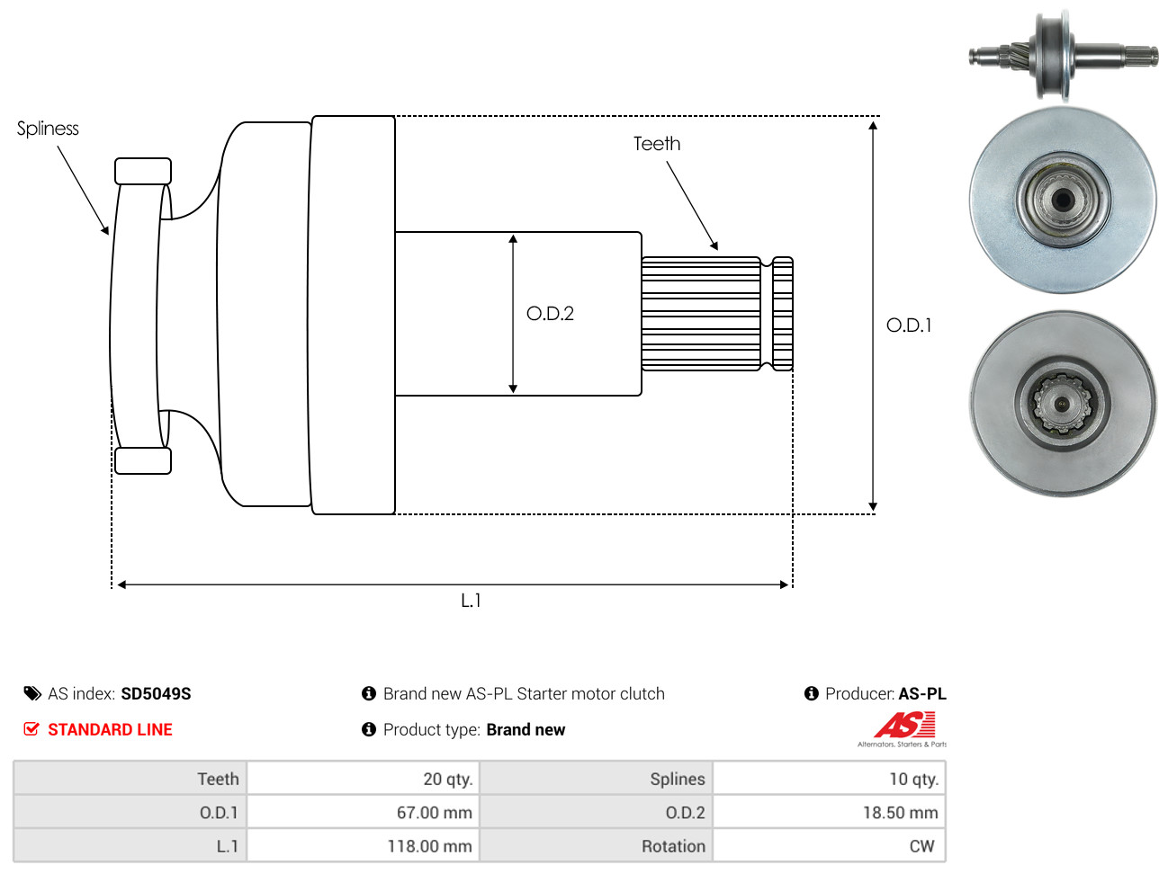AS-PL Starter SD5049S