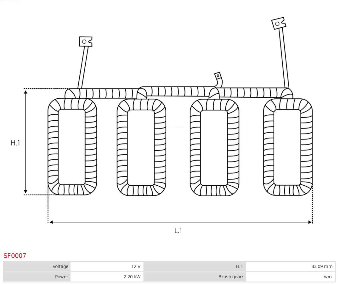 AS-PL Bekrachtigingswikkeling, starter SF0007