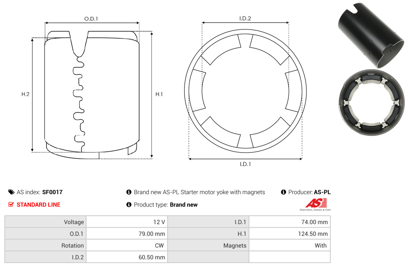AS-PL Bekrachtigingswikkeling, starter SF0017