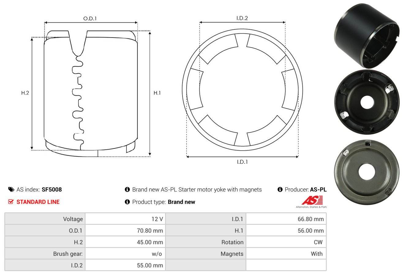 AS-PL Bekrachtigingswikkeling, starter SF5008