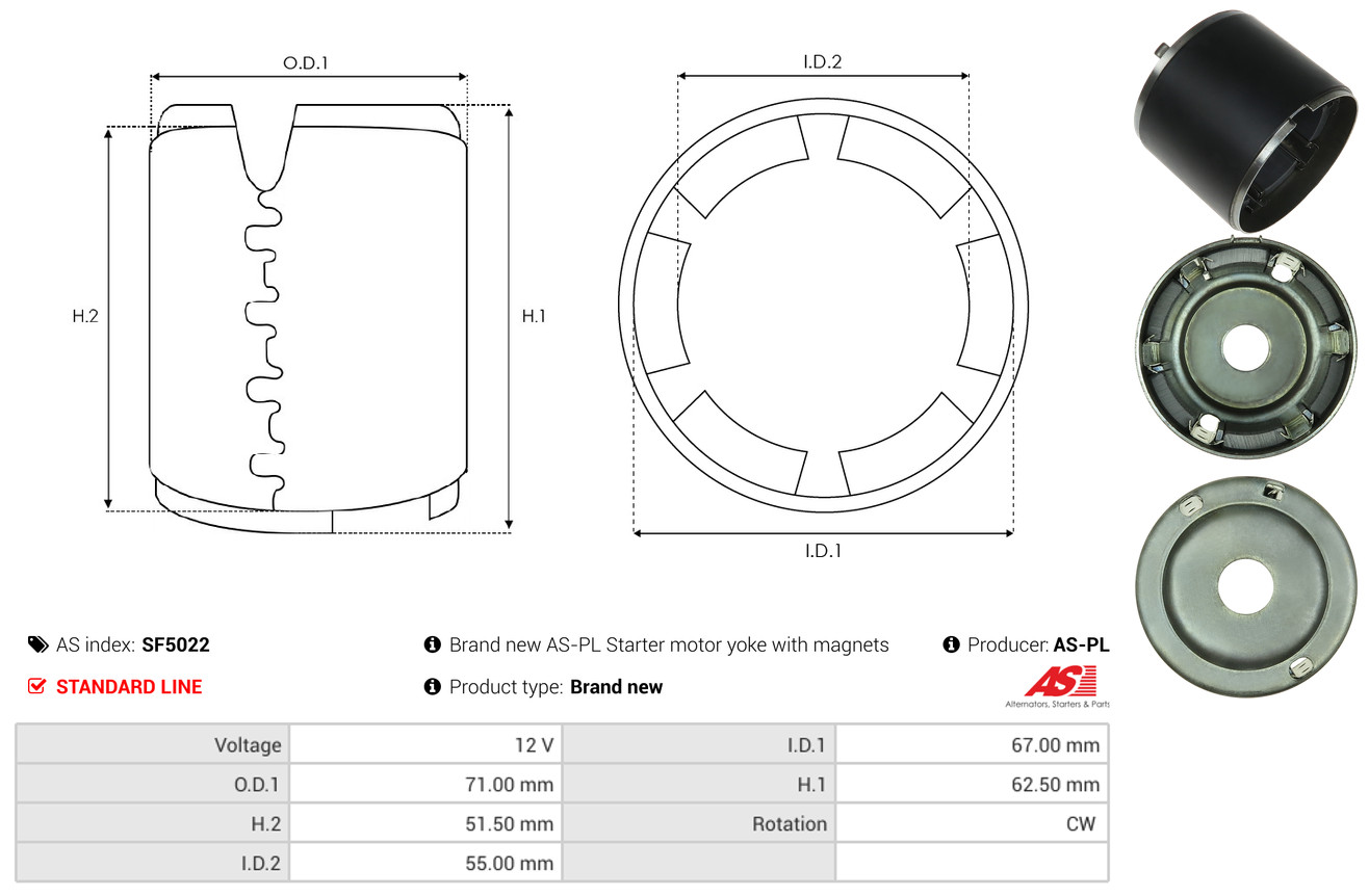 AS-PL Bekrachtigingswikkeling, starter SF5022