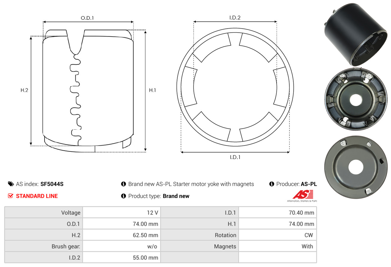 AS-PL Bekrachtigingswikkeling, starter SF5044S
