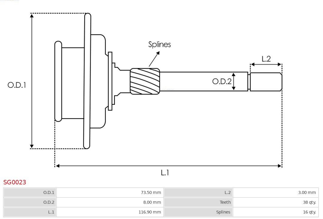 AS-PL Veerpoot lagerring SG0023