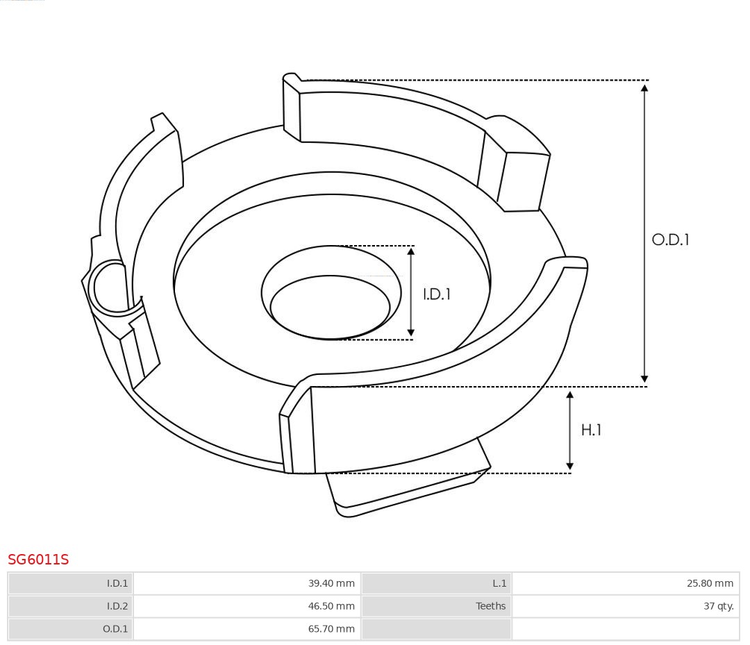 AS-PL Reparatieset, startmotor SG6011S