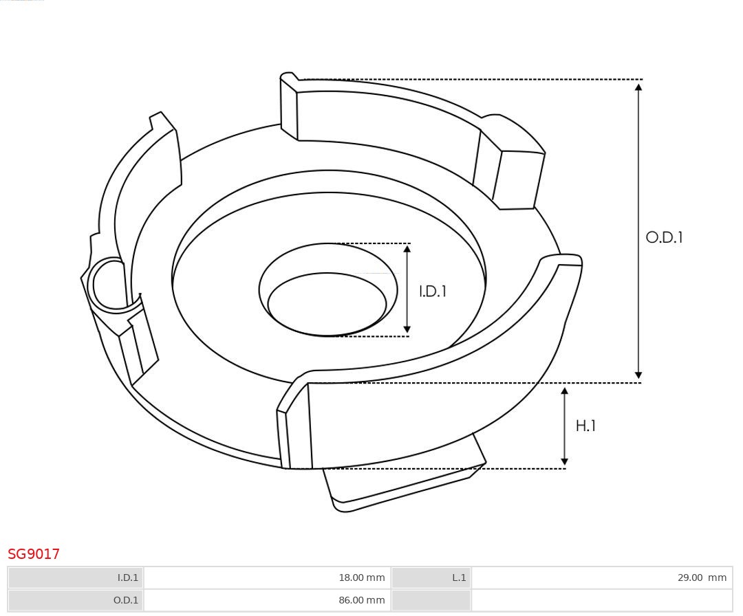 AS-PL Reparatieset, startmotor SG9017