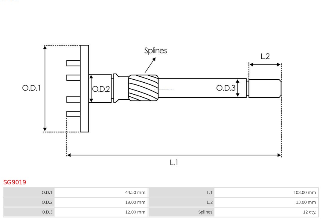 AS-PL Reparatieset, startmotor SG9019