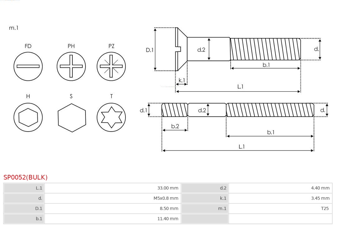 AS-PL Reparatieset, alternator SP0052(BULK)