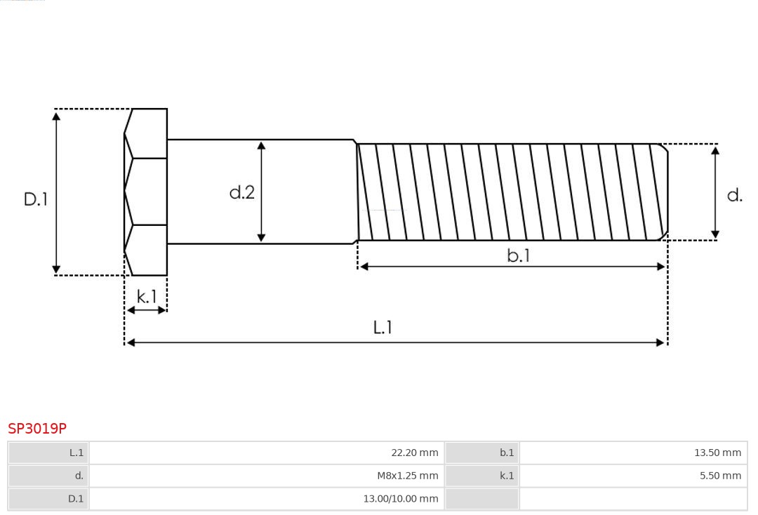 AS-PL Reparatieset, startmotor SP3019P