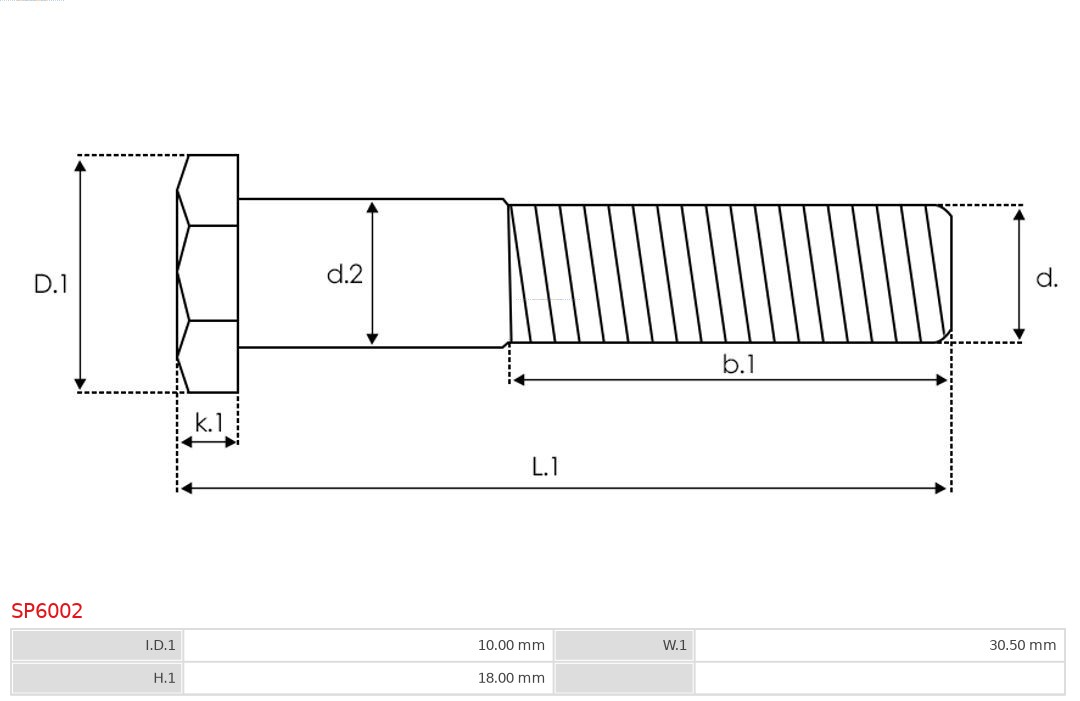 AS-PL Reparatieset, startmotor SP6002