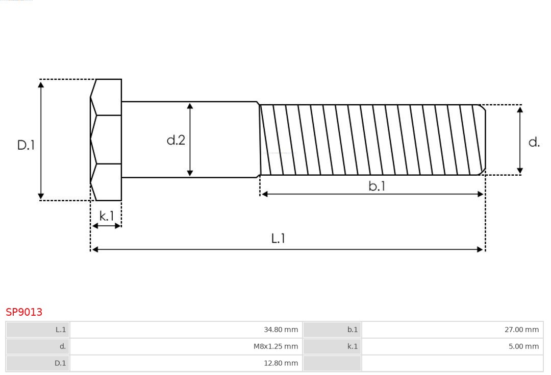 AS-PL Reparatieset, startmotor SP9013