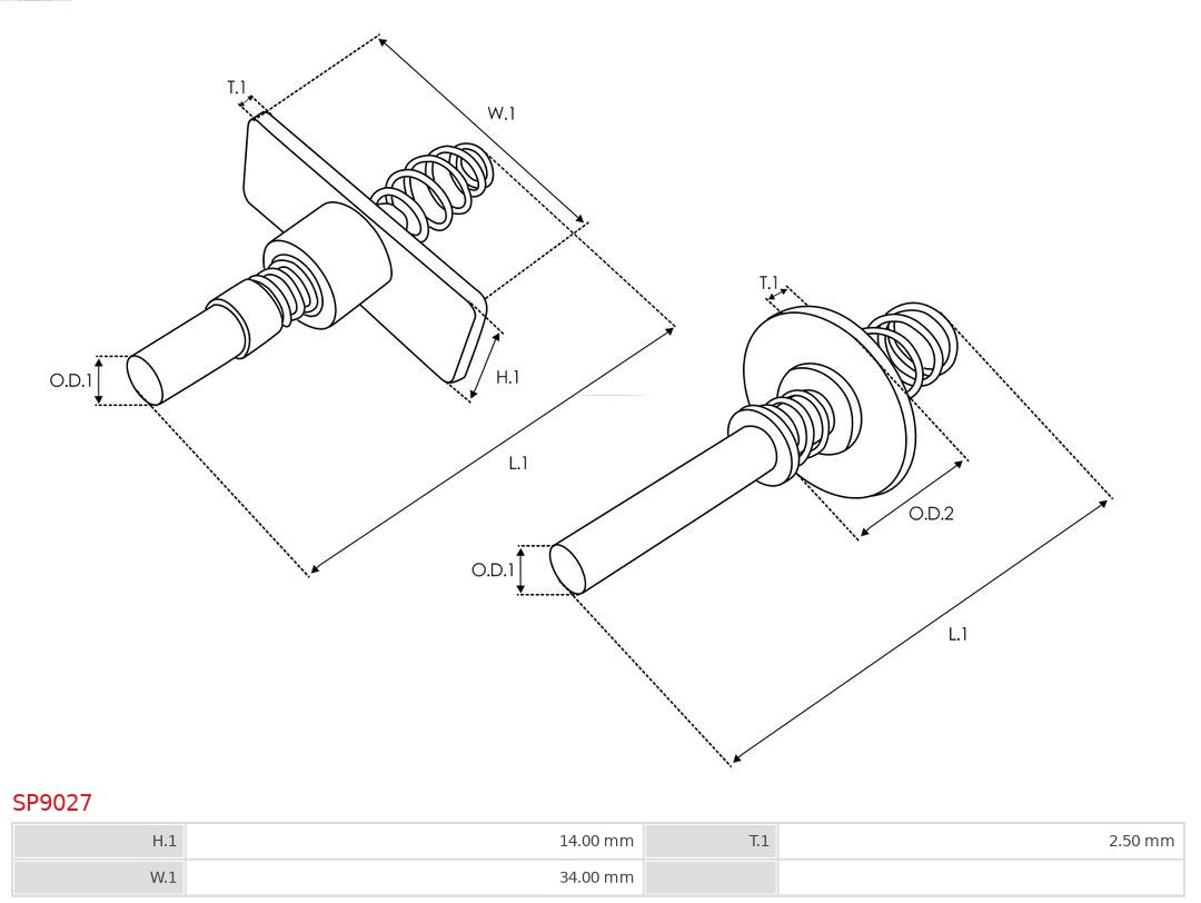 AS-PL Reparatieset, startmotor SP9027